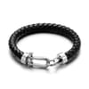 Men’s Braided Leather Bracelet with Lobster Claw Clasp