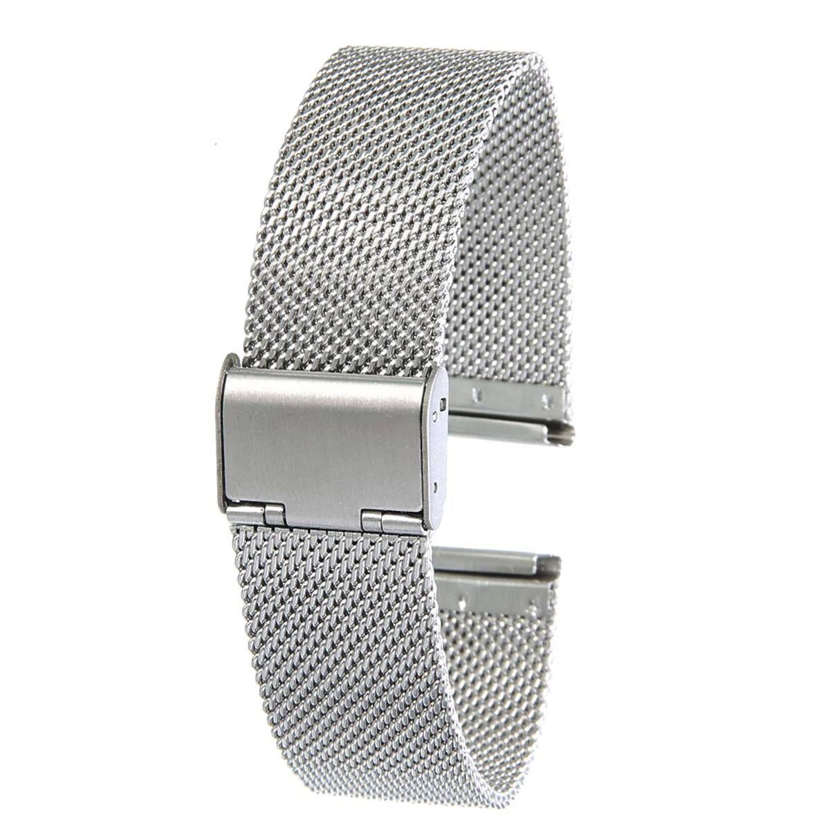 Stainless Steel Mesh Watch Band With Adjustable Clasp » Band And Bracelets