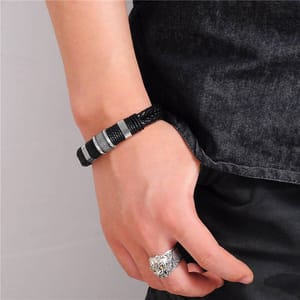 Double Layer Leather Rope Bracelet 