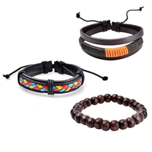 3-Piece Bracelet Set with String Elements