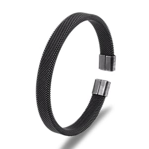 Stainless Steel Cuff Bracelet Metal Color: Black 