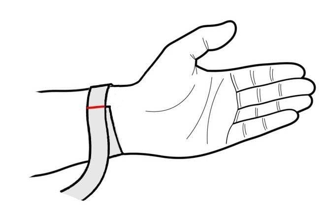 wrist size hand measurement