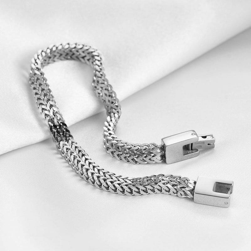 Stainless Steel Foxtail Chain Bracelet