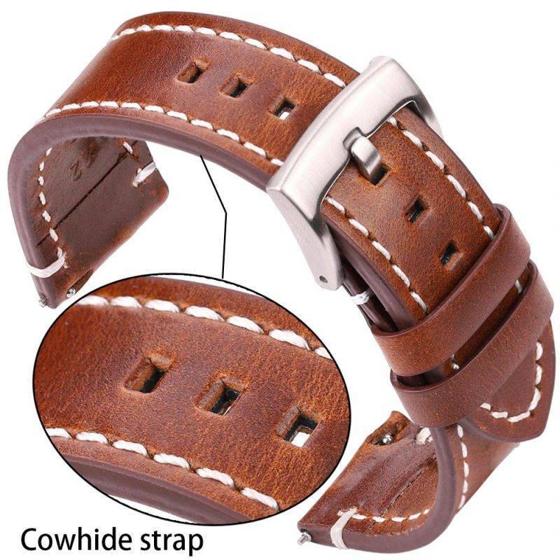 Cowhide Watch Band with Quick Release Bars