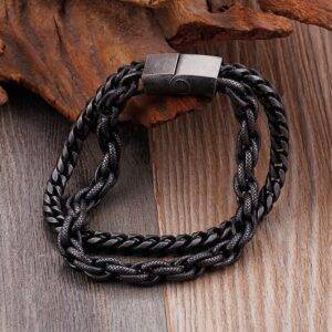 Stainless Steel Double Chain Bracelet