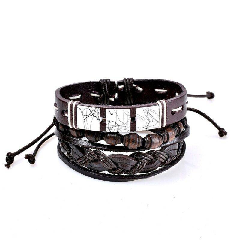 3-Piece Bracelet Set with String Elements