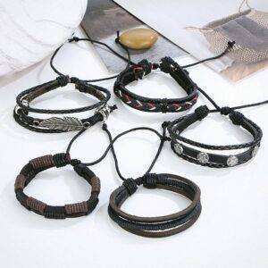 5-Piece Bracelet Set with Decorative Charms