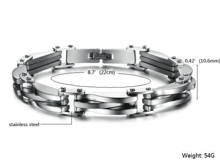 Men’s Stainless Steel Link Bracelet
