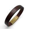 Simple Leather Bracelet for Men with Magnetic Clasp