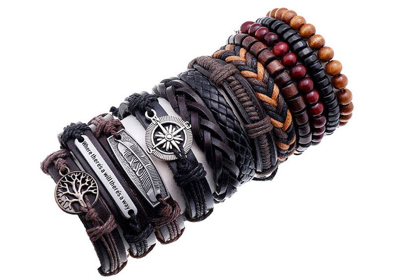 12-Piece Brown Bracelet Mega Set