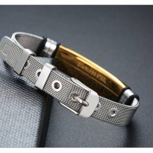 Stainless Steel Mesh Engravable Medical ID Bracelet