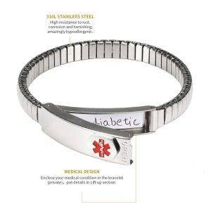 Medical Alert Bracelet with Paper Insert