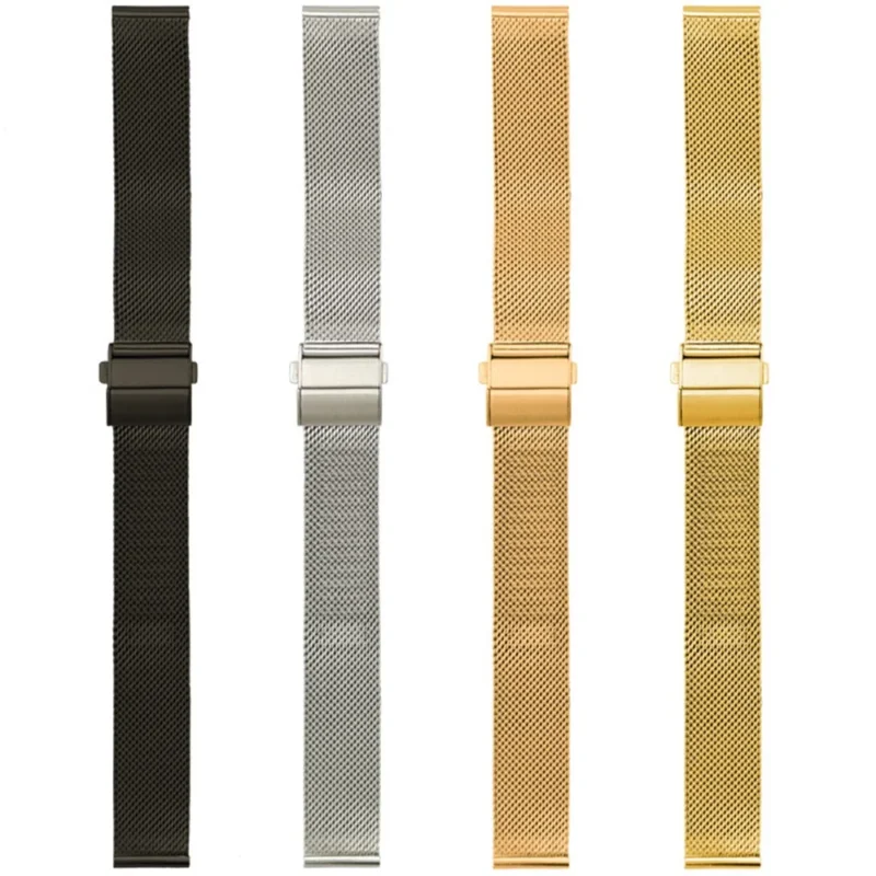 Milanese Mesh Watch Strap with Deployment Clasp