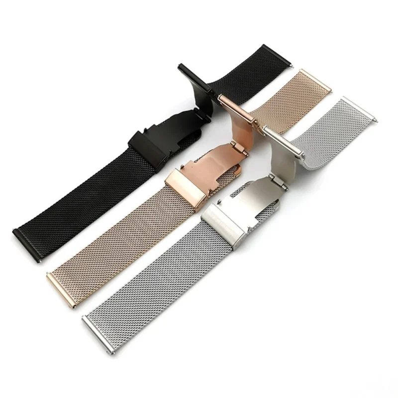 Milanese Mesh Watch Strap with Deployment Clasp