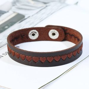 Embroidered Leather Bracelet 