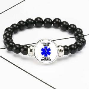 Beaded Medical Alert Bracelet