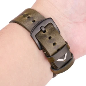 Oil Wax Leather Watch Band