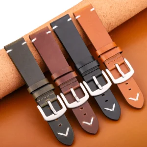 Oil Wax Leather Watch Band