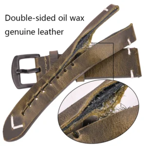 Oil Wax Leather Watch Band