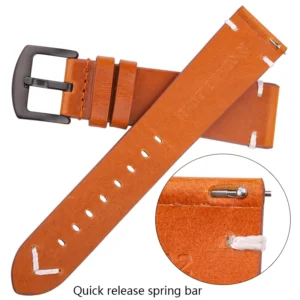 Oil Wax Leather Watch Band