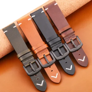 Oil Wax Leather Watch Band