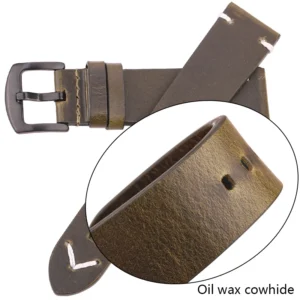 Oil Wax Leather Watch Band