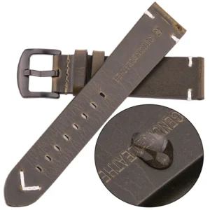 Oil Wax Leather Watch Band